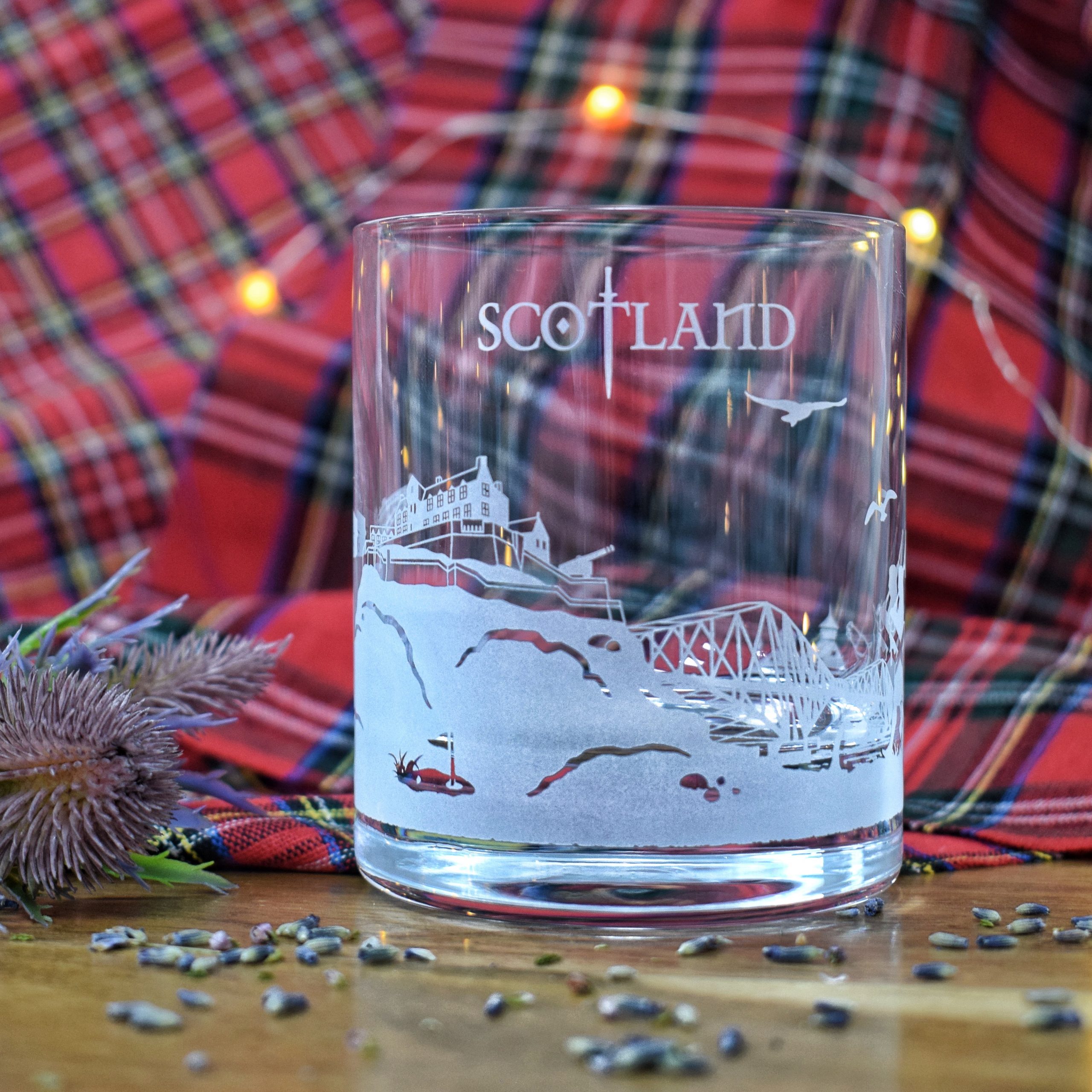 Skyline - Scotland (sq) Burns Scottish Gift With Scotland Skyline Wrap Around