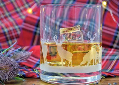 Burns Scottish Gift With Stag Skyline Wrap Around